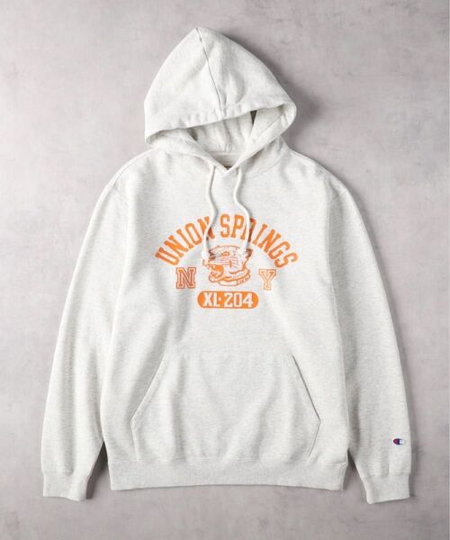 新品 Champion チャンピオン スウェット ビンテージ調パーカー プルオーバー フーディ XXLサイズ アイボリー