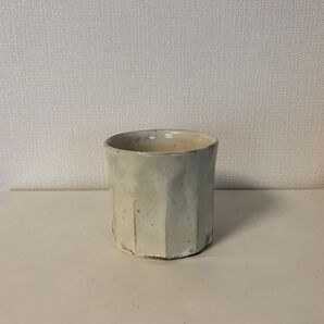 花岡隆 面取粉引 湯呑み コップ