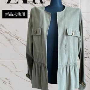 ZARA ペプラム ブルゾン ジャケット 未使用品 M