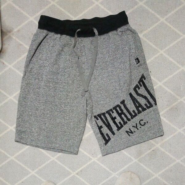 EVERLAST ハーフパンツ グレー Mサイズ メンズ スポーツウェア レアタグヴィンテージ現状販売