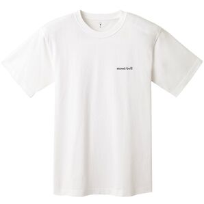 【ファッションクーポン200円オフ】【新品】モンベル mont-bell US ペアスキンコットン T しま山 ホワイト Mサイズ
