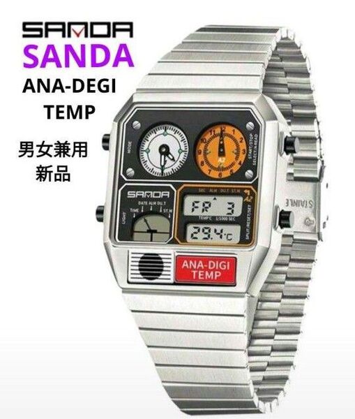 特価中★■ 新品 SANDA ANA-DEGI TEMP 男女兼用 腕時計 稼働中