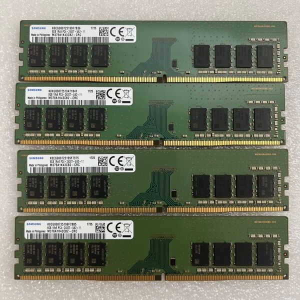 デスクトップ用メモリーPC4-2400T×8GB4枚 (32GB)