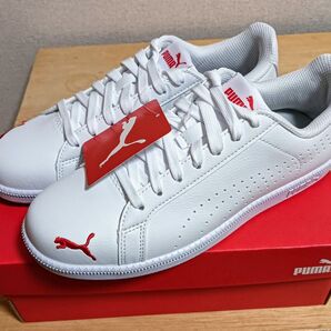 ⑦新品未使用品●PUMA プーマ●スマッシュキャット パーフ FS SL●27cm●ホワイト×レッド