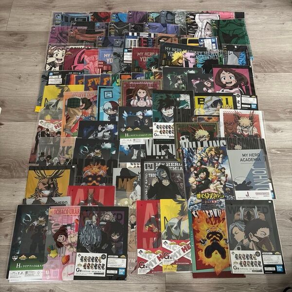 ヒロアカ アニメ クリアファイル47点 タオル48点 合計95点 まとめ売り