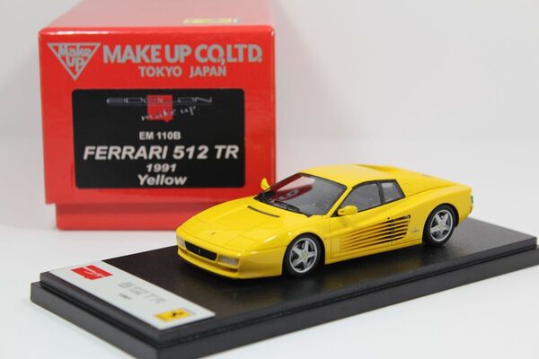 中古品 1/43 EIDOLON メイクアップ EM110B フェラーリ 512 TR 1991 Yellow