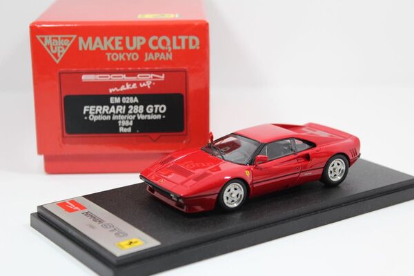中古品 1/43 メイクアップ EM028A FERRARI 288GTO Option interior 1984 Red