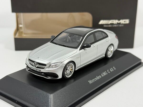中古品 1/43 メルセデスベンツ W205 AMG C63S Cクラス シルバー C63