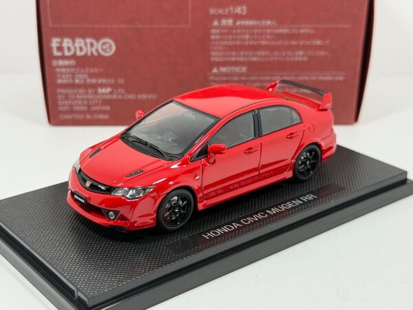 中古品 1/43 ホンダ シビック 無限 RR レッド MUGEN CIVIC