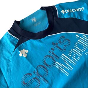 DESCENTE ハーフジップシャツ メンズ Oサイズ ブルー系 スポーツ トレーニング