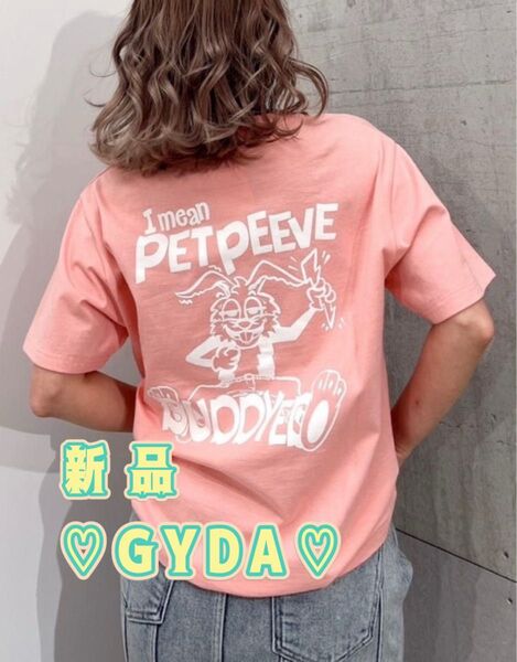 【新品 タグ付き】GYDA ジェイダ ★ WEB限定 PET PEEVE BUNNY ポケットTシャツ