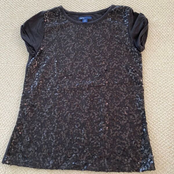Gap kids 160スパンコール Tシャツ キッズ 黒