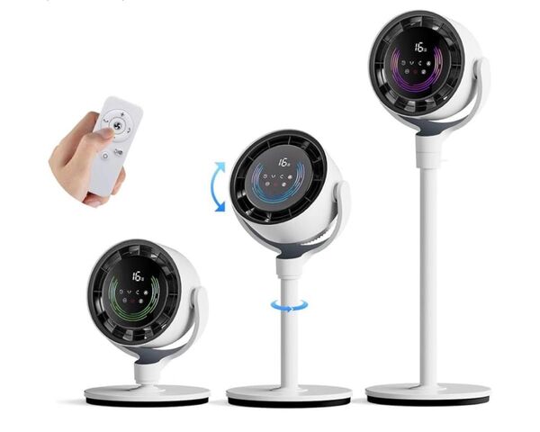 AI自動 サーキュレーター dcモーター 扇風機 リビ静音 3D首振り 高さ調節