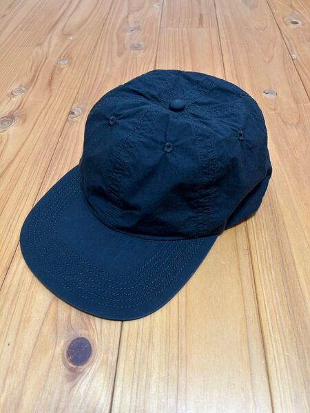 ovy Vintage Cotton Shirring 6Panel Cap ブラック