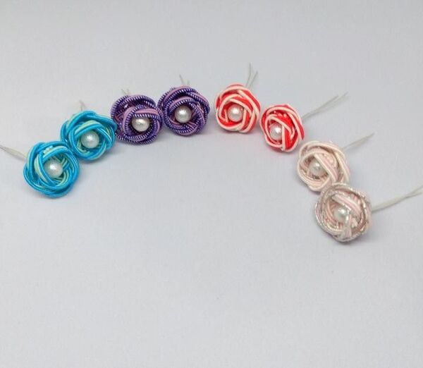 水引細工 カメリア7 お花 パーツ ハンドメイド
