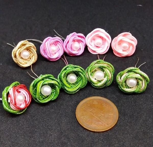 水引細工 カメリア20 お花 パーツ ハンドメイド