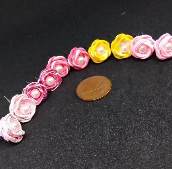 水引細工 カメリア18 お花 デコレーションパーツ ハンドメイド