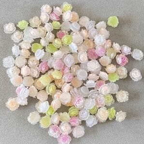 柔らかいバラ お花 パーツ ビーズ ハンドメイド