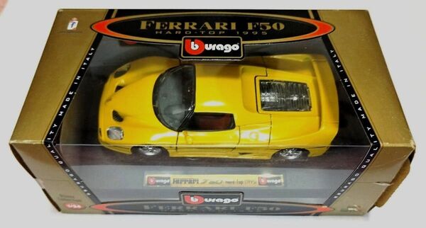★希少イタリア製★1/24 ブラーゴ フェラーリ F50 Hardtop 黄 未開封