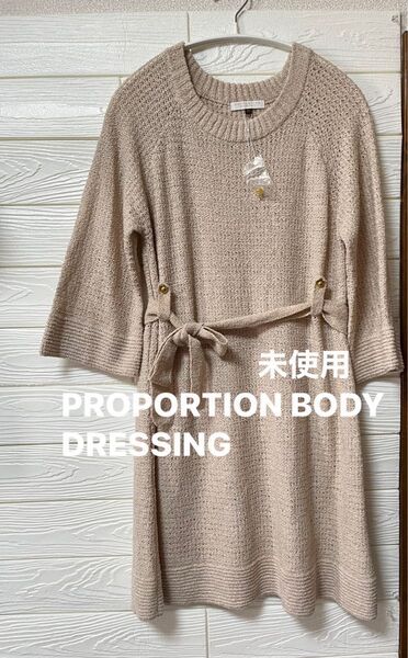 【新品/未使用】PROPORTION BODY DRESSING ラメ入り編み ニット ワンピース