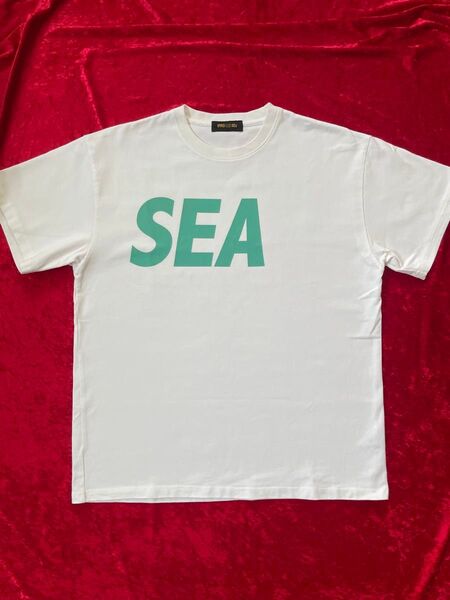 WINDANDSEA ロゴ Tシャツ ウィンダンシー wds-sea-22s-02 ホワイト ミント Lサイズ 半袖 Tee