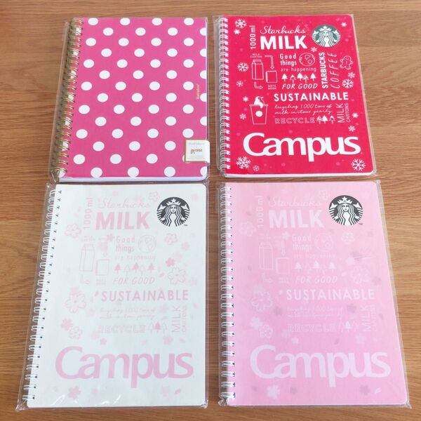 スターバックス キャンパス リングノート SAKURA さくら ホリデー クリスマス ピンク 白 赤 MARKS PHERE A5