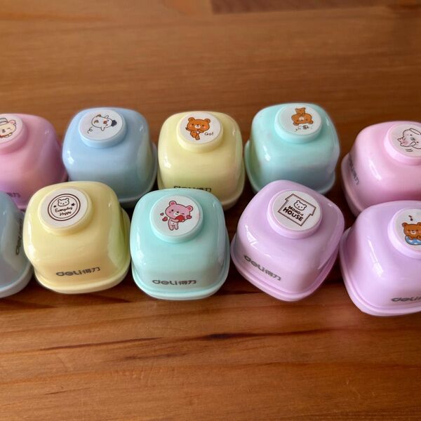 Deli ミニスタンプ 10個セット 浸透印