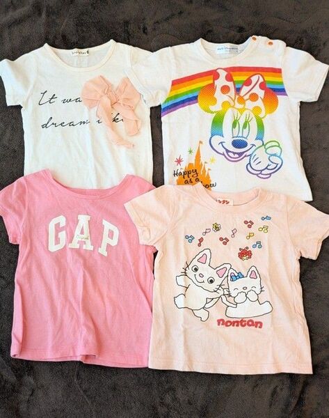 ブランシェス ディズニーリゾート ミニーマウス ギャップ ノンタン Tシャツ シャツ トップス 4枚セット 半袖Tシャツ