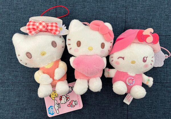 サンリオキャラクターズ ハローキティ ぬいぐるみマスコット 3点セット
