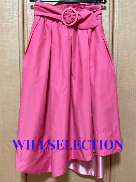 WILLSELECTION ウィルセレクション フレアスカート ピンク Sサイズ