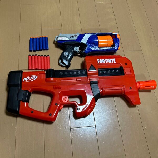 ナーフ NERFフォートナイト電動 スポンジ弾7発 赤ストロングアーム スポンジ弾6発 トイガン