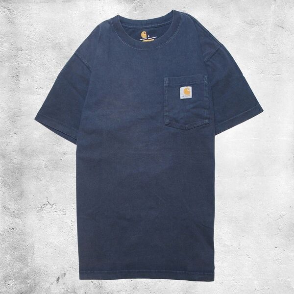 Carhartt カーハート ポケット Tシャツ ネイビー Sサイズ オリジナルフィット