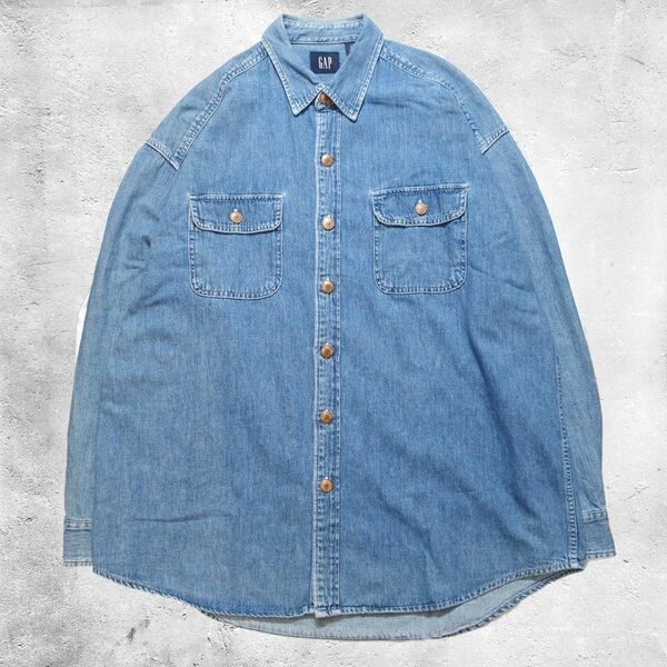 OLD GAP Denim Shirt デニムシャツ ギャップ デニムシャツ Lサイズ