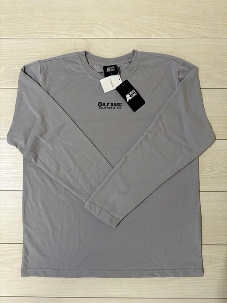 新品 長袖Tシャツ グレー