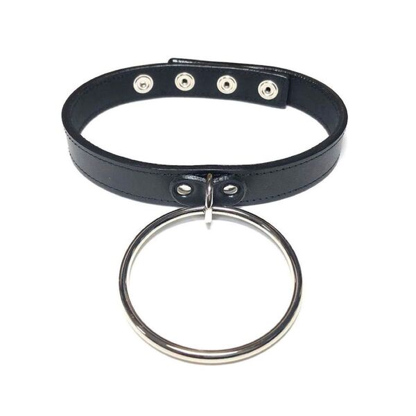 【NB20RIN】新品 ビッグシドリング レザーチョーカー 男女兼用 本革 首輪 ロック系 V系 すとぷり 莉犬くん コスプレ