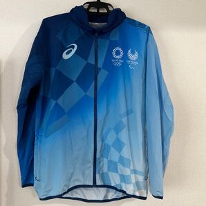 アシックス 東京2020 オリンピックボランティアウェア ウインドブレーカー ブルー sサイズ