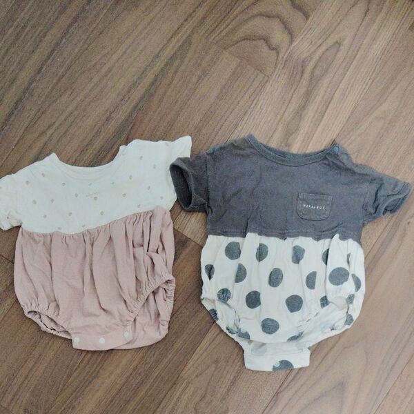 ベビー服 ロンパース 2個セット 70〜80サイズ 女の子