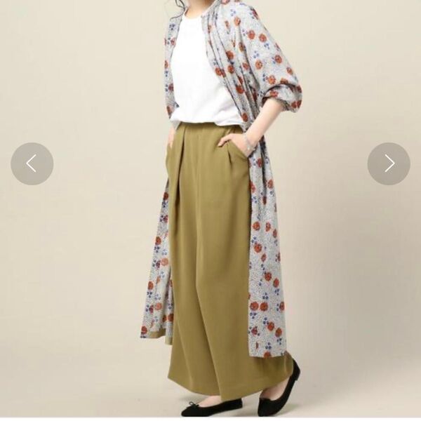 BEAUTY&YOUTH BYダブルクロスハイウエストタックパンツ