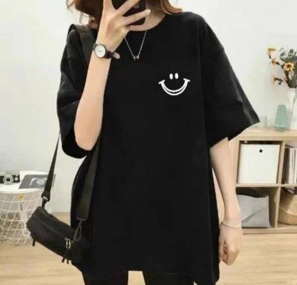 レディース 半袖 Tシャツ かわいい 黒 白 人気商品 ゆったり シンプル