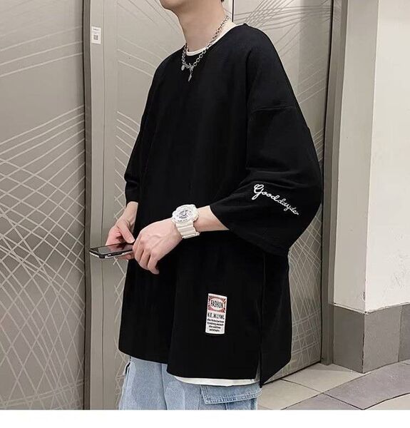 メンズ 半袖 黒 白 半tシャツ シンプル おしゃれ かっこいい ストリート
