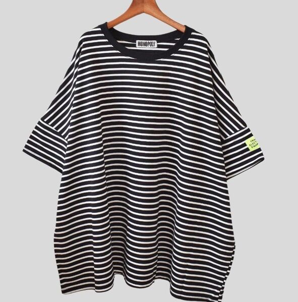 tシャツ 半袖 レディース ドロップショルダー ビッグシルエット 半袖 ボーダー