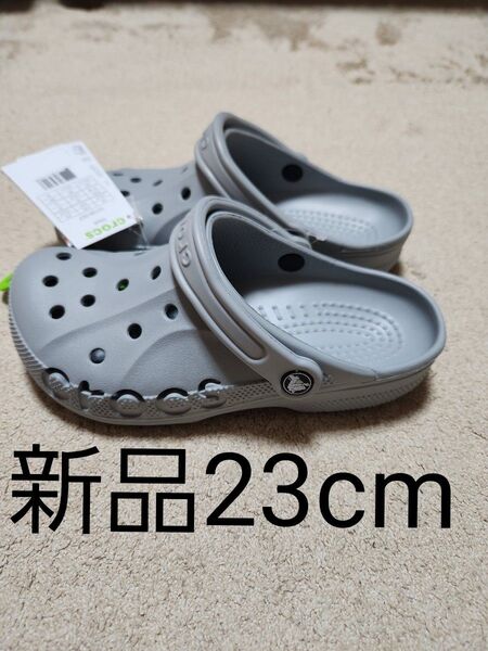 crocs クロックス サンダル グレー 未使用 23cm