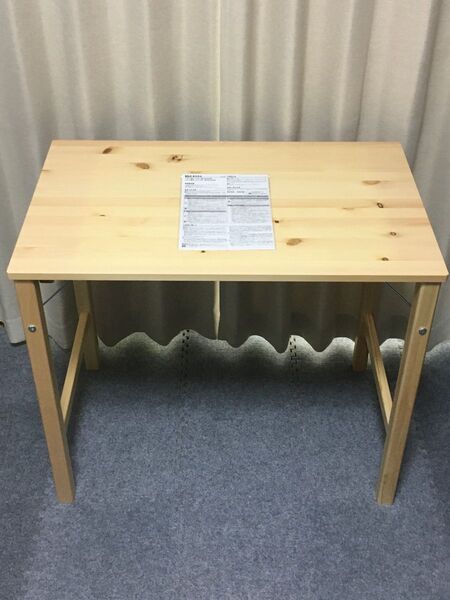 【♪美品】MUJI 無印良品 良品計画/折りたたみテーブル デスク 机/パイン材/折り畳み