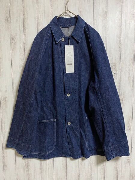 COMOLI 21ss デニムワークジャケット ネイビー インディゴ サイズ1
