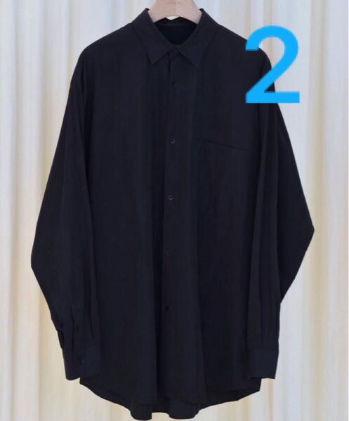 COMOLI 25SS コモリシャツ ネイビー サイズ2