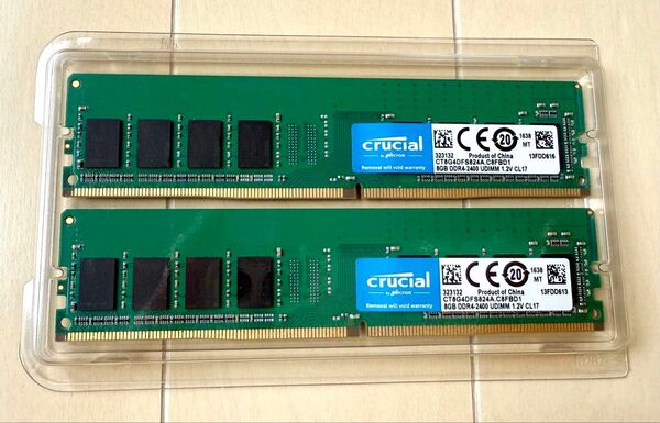 Crucial DDR4-2400 8GBメモリ 2枚セット