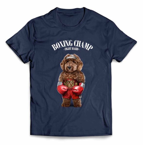 ゴールデンドゥードル 犬 いぬ ボクシング チャンピオン 筋トレ ジム 半袖 Tシャツ メンズ レディース キッズ プリント