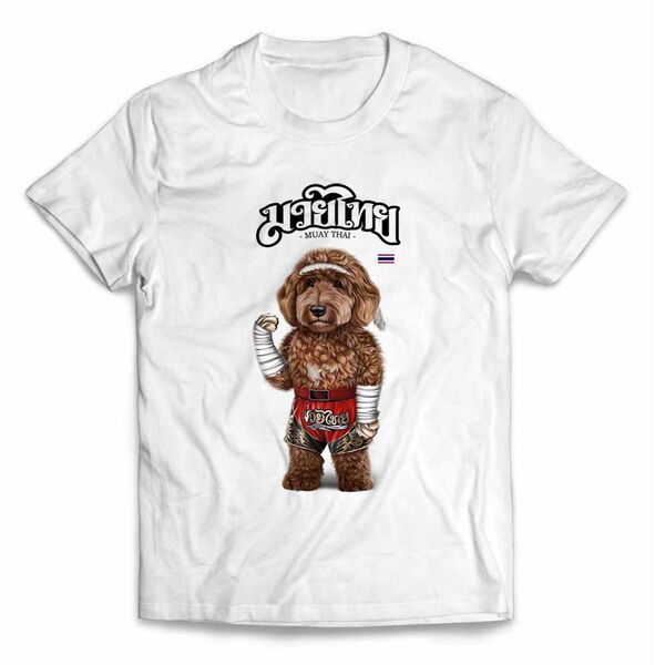 ゴールデンドゥードル 犬 いぬ ムエタイ キックボクシング 筋トレ ジム 半袖 Tシャツ メンズ レディース キッズ プリント