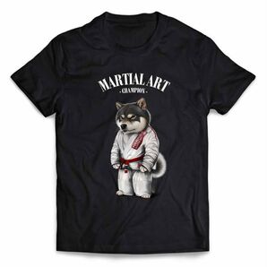 黒柴 柴犬 しばいぬ 柔道 空手 合気道 武道 半袖 Tシャツ メンズ レディース キッズ プリント