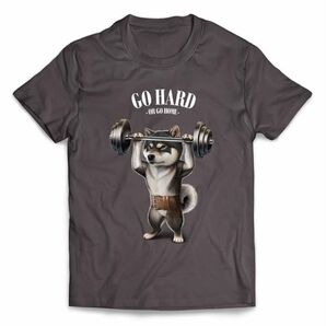 黒柴 柴犬 しばいぬ 筋トレ ウエイトリフティング バーベル ジム 半袖 Tシャツ メンズ レディース キッズ プリント